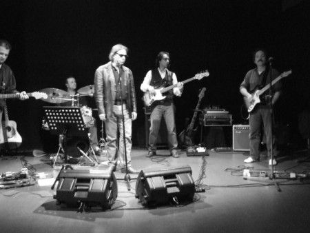 Live on stage with the band